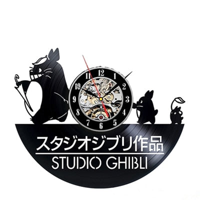 Studio Ghibli Totoro Wall Clock Cartoon My Neighbor Totoro Vinyl
