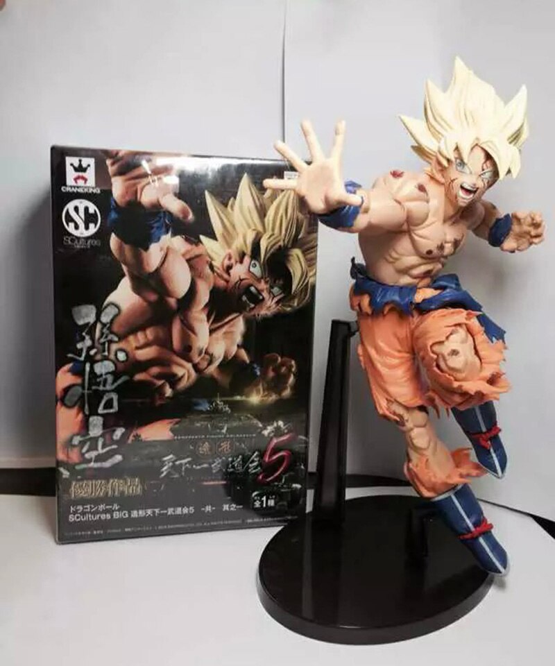 Dragon Ball Z Super Saiyan Son Goku Bardock Figure 25cm