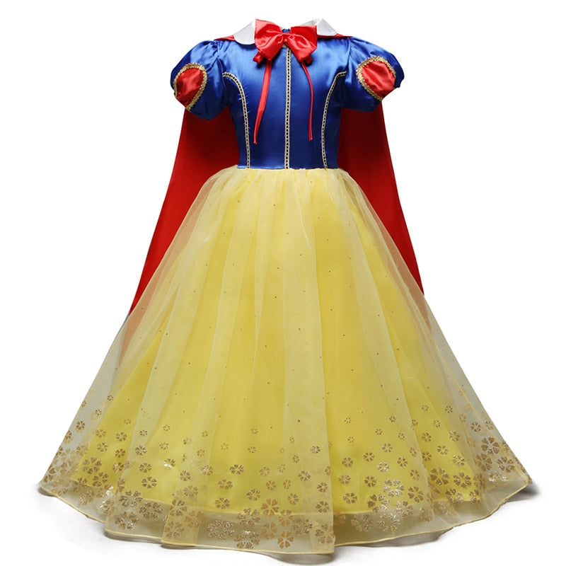 Disney Princess Dresses Sleeping Beauty Belle Beauty and The Beast Costume Dress Children Party Clothes Snow White / 5