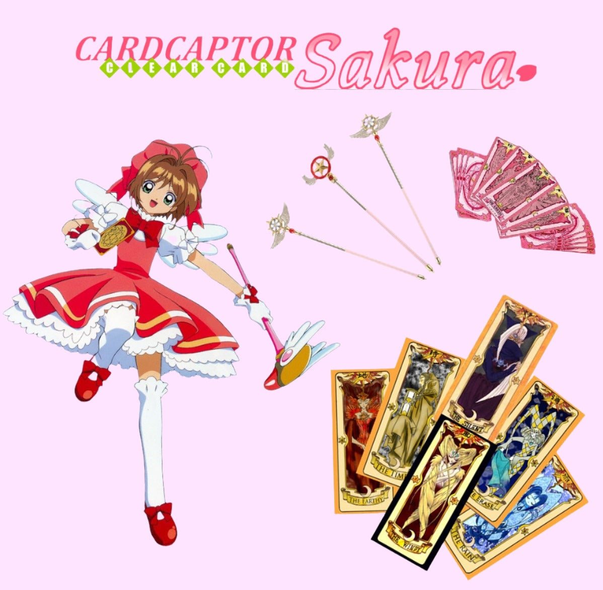 Cardcaptor Sakura Iconic Collectible Cosplay Clow Cards (50pcs) – Music  Chests