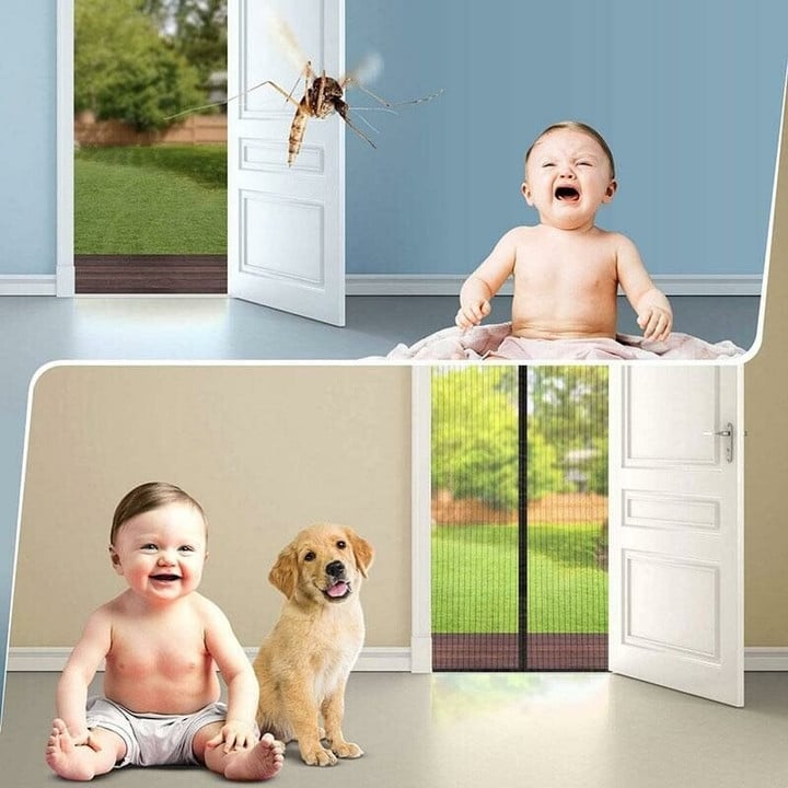 Automatic Closing Magnetic Mesh Curtain