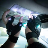 Fingerless LED Flashlight Gloves