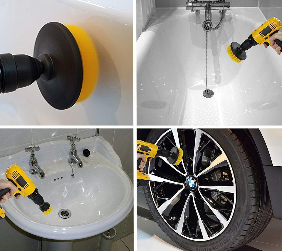 3Pcs/Set Electric Drill Brush Power Scrubber