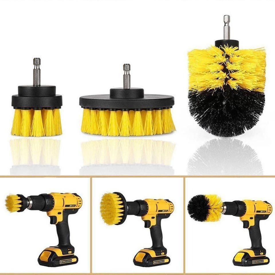 3Pcs/Set Electric Drill Brush Power Scrubber