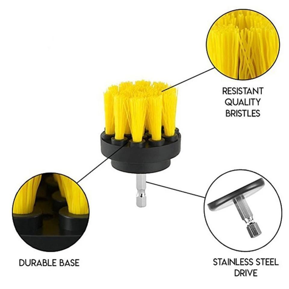 3Pcs/Set Electric Drill Brush Power Scrubber
