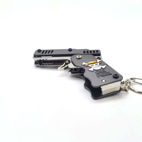 One Piece Mini Folding Metal Rubber Band Launcher Gun