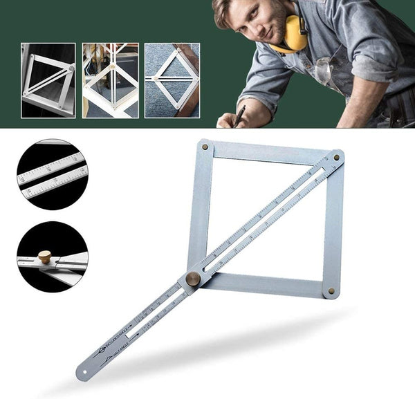 Multi Angle Bevel & Corner Protractor Ruler