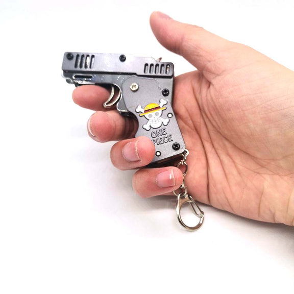 One Piece Mini Folding Metal Rubber Band Launcher Gun