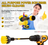 3Pcs/Set Electric Drill Brush Power Scrubber