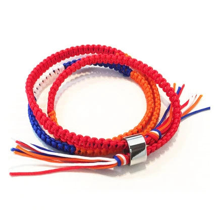 Your Name & Braided Red Cord Bracelet Set - Taki Tachibana & Mitsuha Miyamizu Kumihimo Bracelet