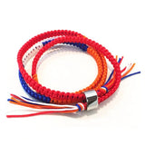 Your Name & Braided Red Cord Bracelet Set - Taki Tachibana & Mitsuha Miyamizu Kumihimo Bracelet