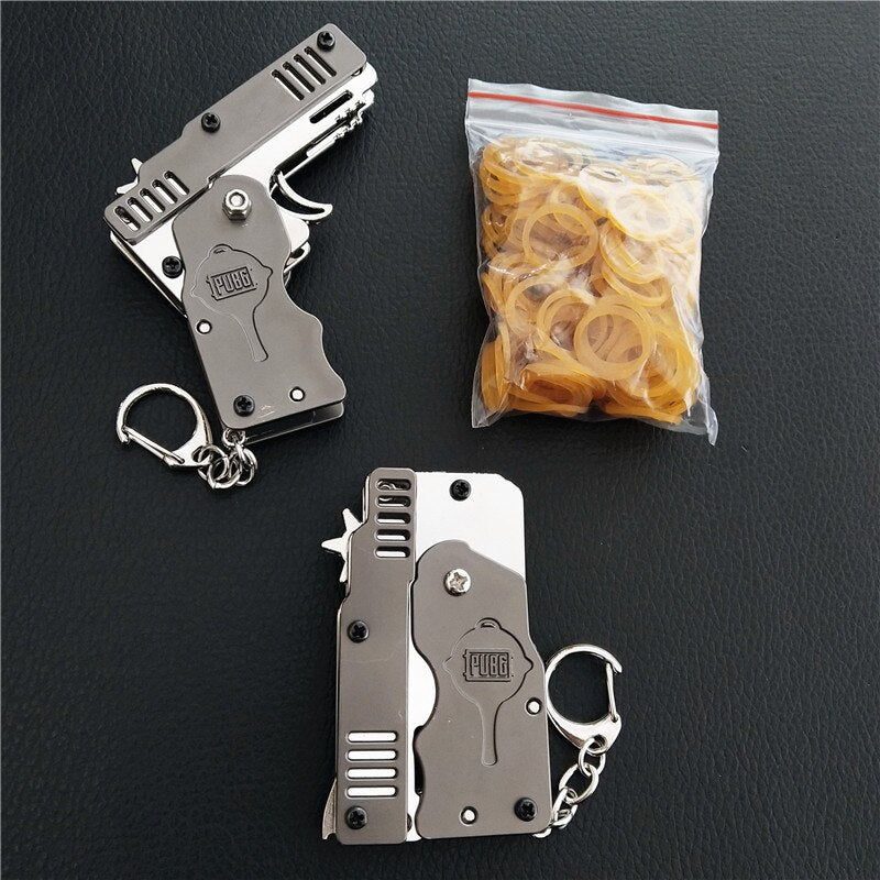 Folding Band Launcher Keychain Gun