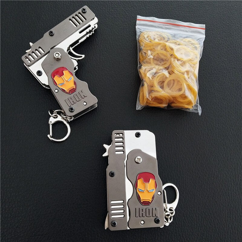 Folding Band Launcher Keychain Gun