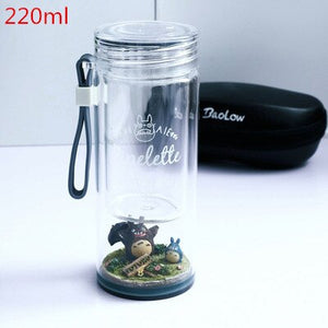 Totoro Portable Insulated Cute Glass Water Bottle