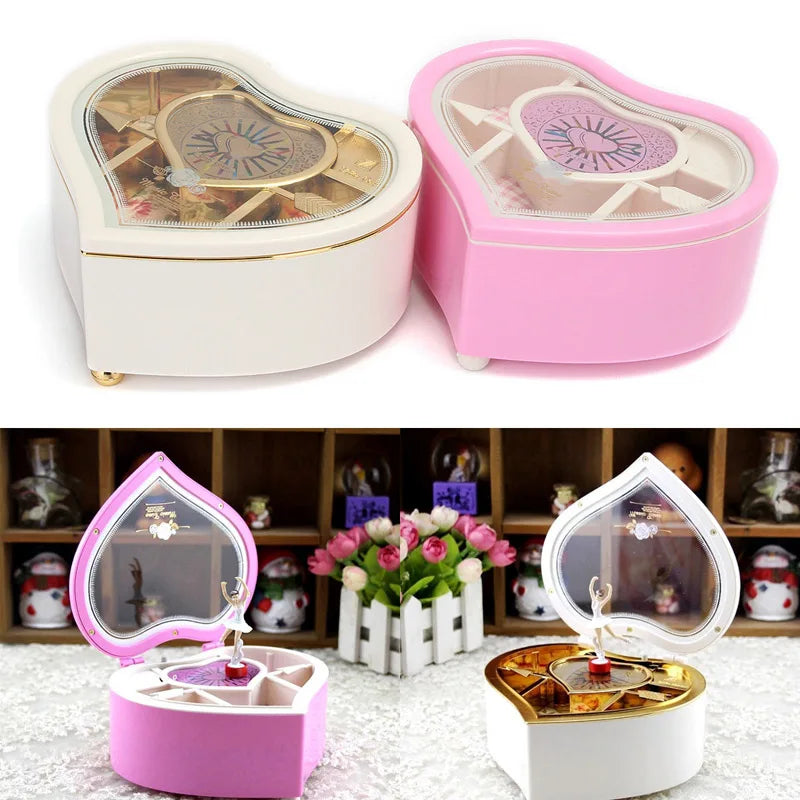 Dancing Ballerina - Heart Music Box