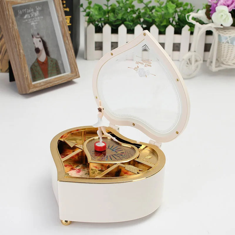 Dancing Ballerina - Heart Music Box
