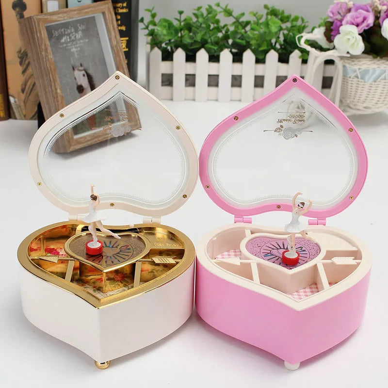 Dancing Ballerina - Heart Music Box
