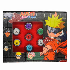 10PCS Anime Naruto Metal Action Figure Rings Set