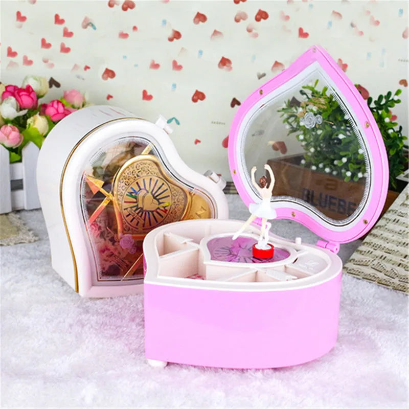 Dancing Ballerina - Heart Music Box