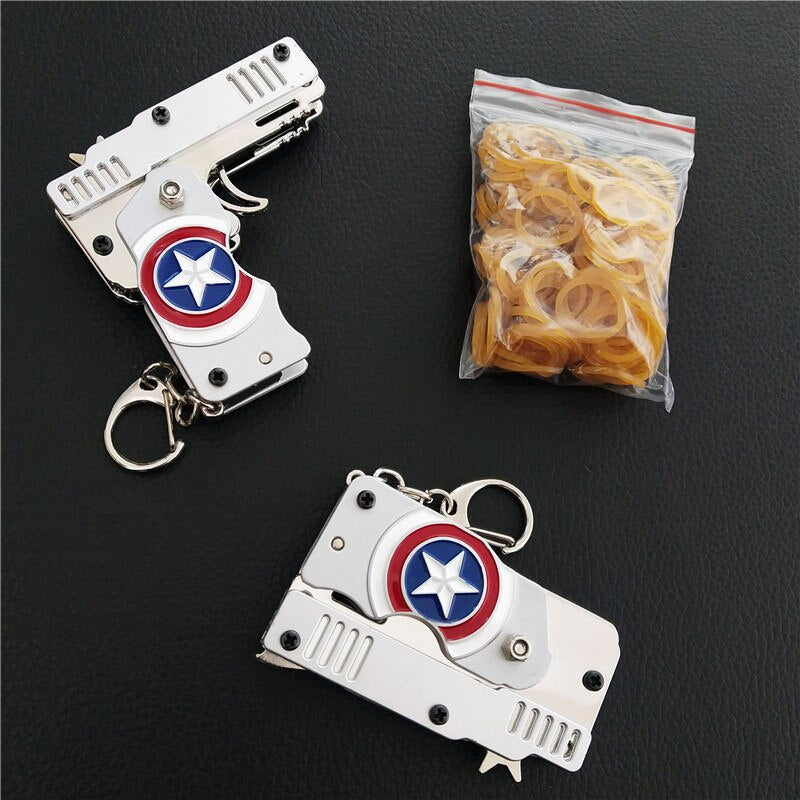 Folding Band Launcher Keychain Gun