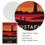 Star Wars Travel Poster Canvas Wall Art - Vintage Retro Planet Prints - Minimalist Sci-Fi Movie Decor for Home, Office, or Game Room - Naboo, Mustafar & Endor Editions