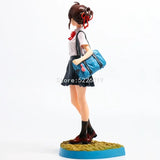 Your Name Anime Figure Set - Premium Taki Tachibana & Mitsuha Miyamizu Uniform Statue - Kimi no Na wa Interlocking Diorama Base Model - Romantic Shinkai Film Collectible Fan Gift with Heart Window Box - (22CM)