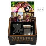 Disney-Pixar "Up" Hand-Crank Wooden Music Box - Married Life Theme Melody - Laser-Engraved Carl & Ellie Keepsake - Heartwarming Anniversary & Adventure Gift