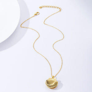 Little Mermaid Inspired Shell Locket Pendant Necklace