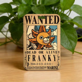 Anime Pirate Wanted Poster Luggage Tag - Vintage Monkey D Luffy Gear 5 Bounty Card - Retro Vinsmoke Sanji & Nico Robin Travel ID Bag Tag - Nostalgic Manga Fan Gift for Backpack, Suitcase & Keychain
