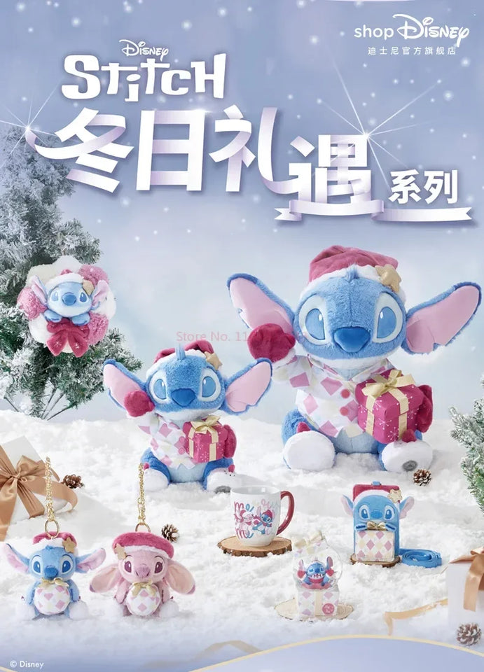 Genuine Disney Stitch Plush Doll – Kawaii Soft Stuffed Toy, Winter & Christmas Gift for Kids