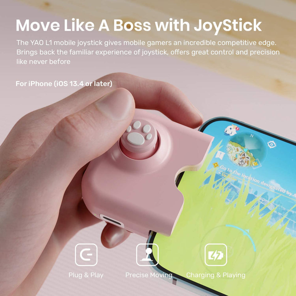 Kawaii Pink Plug In Game Control Joystick