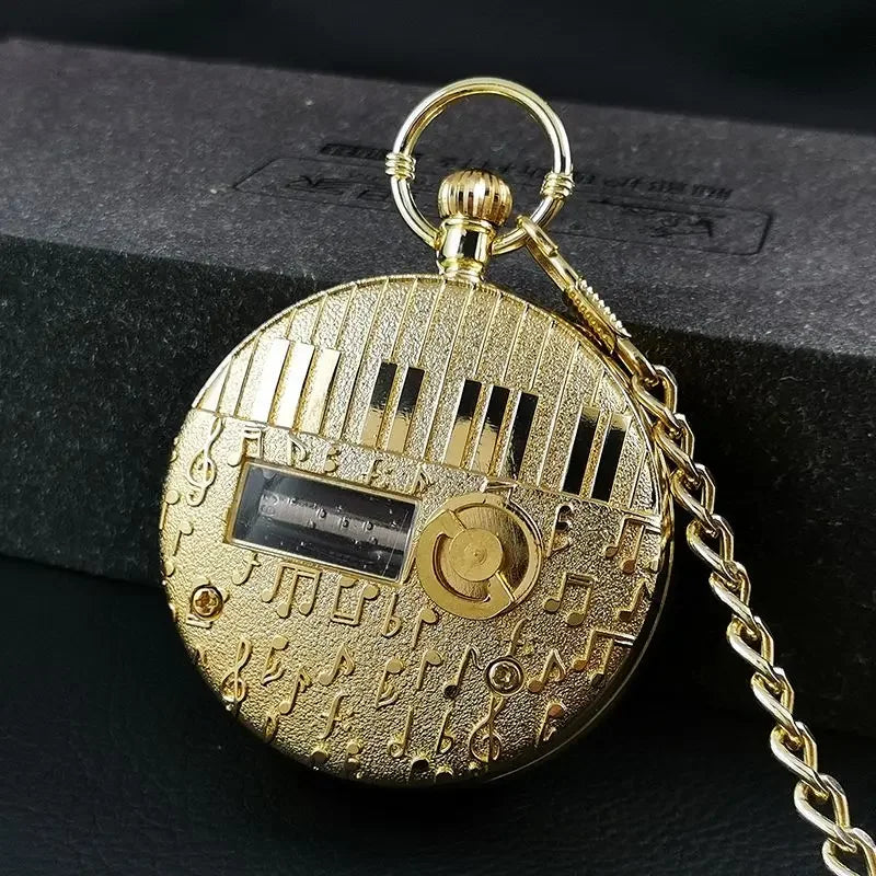 Star Wars Death Star Musical Pocket Watch – 2-in-1 Quartz Timepiece & Wind-Up Music Box