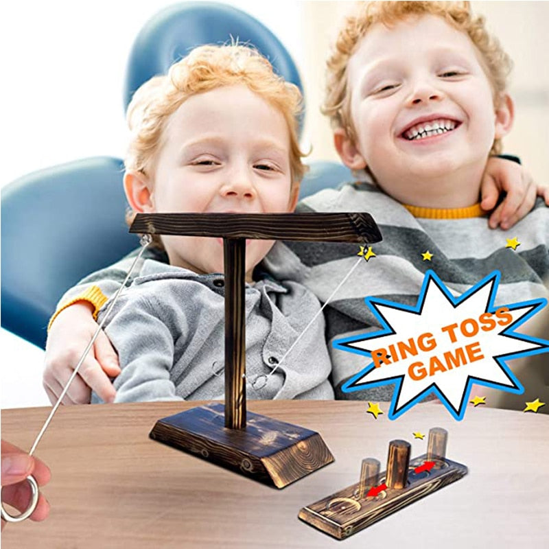 Wooden Fast-paced Ring Toss Hooks