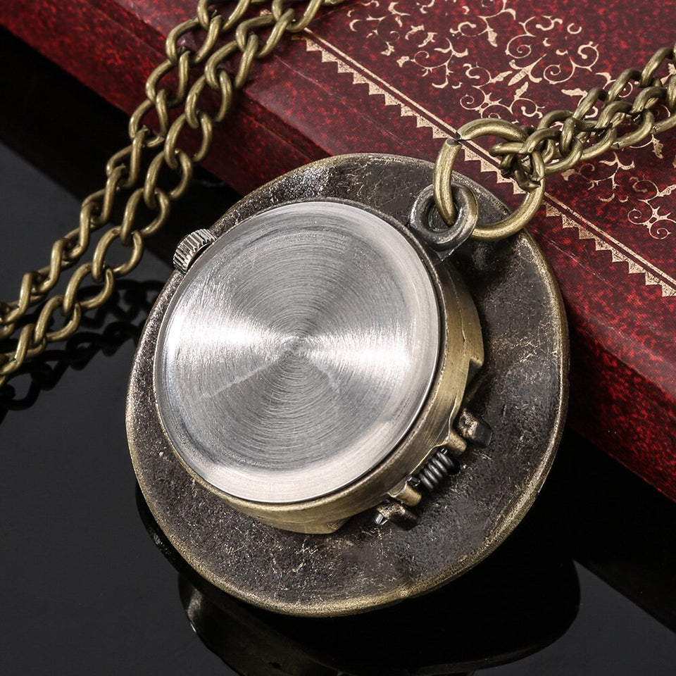 Vintage One Piece Luffy Hat Necklace Watch