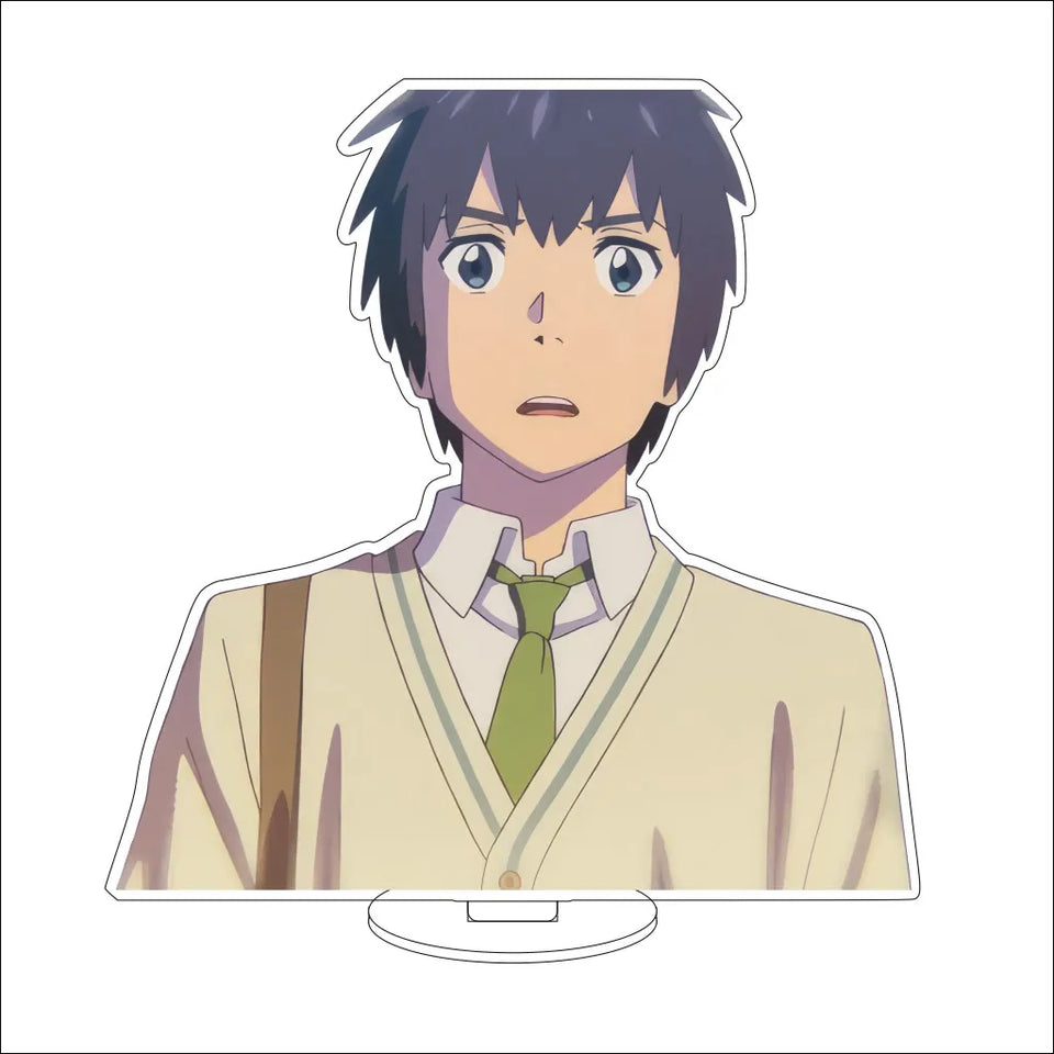 Your Name Anime Acrylic Standee Collection - Premium Taki & Mitsuha Timeline Variant Figures - Kimi no Na wa Kataware-doki Twilight Desk Decor - Romantic Manga Fan Gift Set for Bookshelf, Desk & Room Display