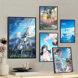 Weathering With You Canvas Poster Collection - Tenki no Ko Anime Art Prints - Makoto Shinkai Cinematic Wall Decor for Bedroom, Living Room & College Dorm