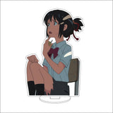 Your Name Anime Acrylic Standee Collection - Premium Taki & Mitsuha Timeline Variant Figures - Kimi no Na wa Kataware-doki Twilight Desk Decor - Romantic Manga Fan Gift Set for Bookshelf, Desk & Room Display