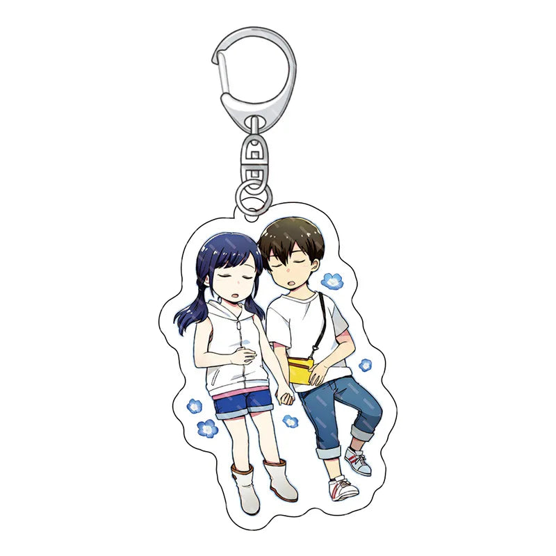 Weathering With You Chibi Acrylic Keychain Collection - Hodaka & Hina Cute Anime Couple Charm Set - Clear Double-Sided Pendant Keyring for Bags, Ita Bags & Anime Fans