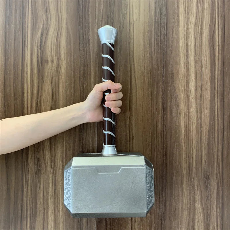 Thor Mjolnir Hammer Prop Replica - Life-Size Metallic Foam/Resin Mjolnir Hammer - Marvel Superhero Cosplay Weapon, Costume Prop & Desk Display for Fans & Collectors