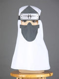 Naruto Haku Cosplay Mask & Head Shroud Set - Hidden Mist Village Headband - Kirigakure Ninja Veil & Face Mask Prop for Anime Conventions, Halloween & Cosplay