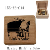 Anime Pirate Brook Wooden Music Box - Bink's Sake Engraved Hand-Crank Musical Toy - Retro Soul King Laser Etched Musicbox - Collectible Nostalgic Fan Gift for Birthday & Room Display