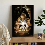 Star Wars Saga Canvas Wall Art – Retro Movie Posters & Minimalist Aesthetic Prints for Home Decor