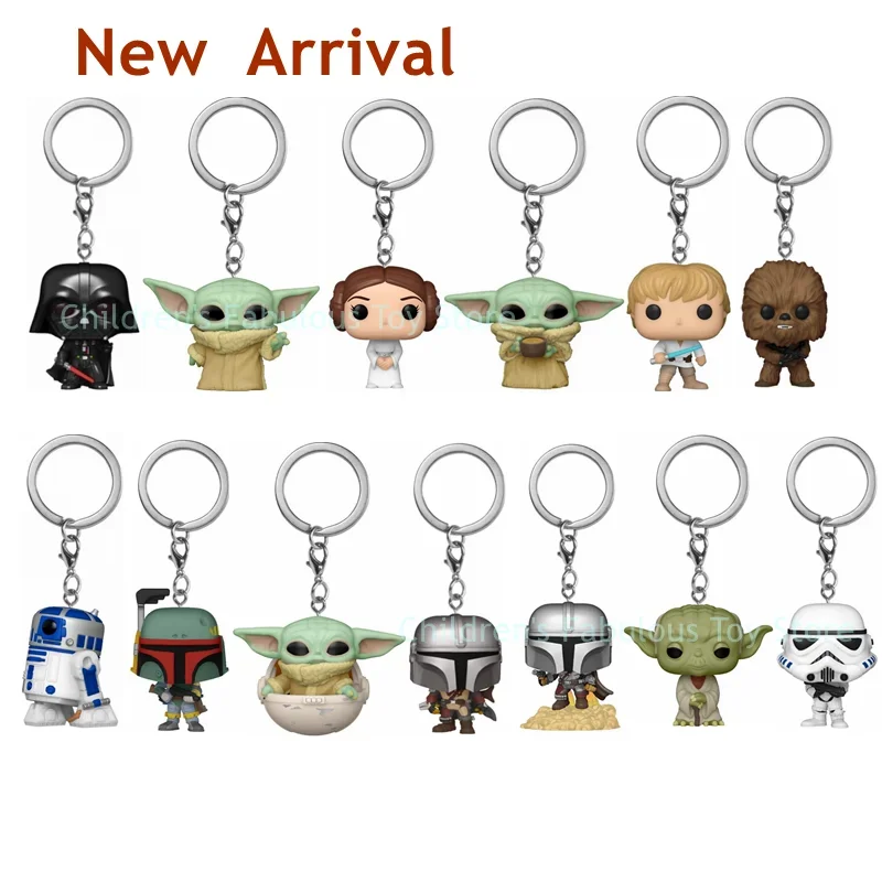 Star Wars Mini Figure Keychains - 29 Styles Featuring Baby Yoda (Grogu), The Mandalorian, Darth Vader, & Boba Fett - Premium Funko-Style Pocket Collectibles & Fan Gifts