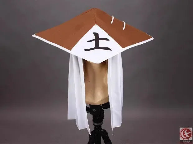 Naruto Hokage Cosplay Hat - Leaf Village Fire Shadow Conical Kasa Hat - Red & White Anime Straw Hat with Side Veils for Cosplay, Conventions & Costume Parties
