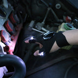 Fingerless LED Flashlight Gloves