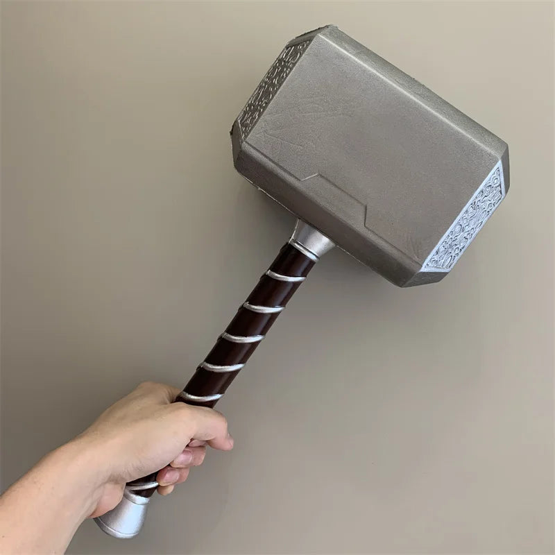 Thor Mjolnir Hammer Prop Replica - Life-Size Metallic Foam/Resin Mjolnir Hammer - Marvel Superhero Cosplay Weapon, Costume Prop & Desk Display for Fans & Collectors