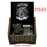 Silent Hill Hand-Crank Wooden Music Box - "Promise (Reprise)" Theme - Pyramid Head Laser-Engraved Keepsake - Gothic Horror Gaming Collectible - Psychological Horror Movie Merchandise