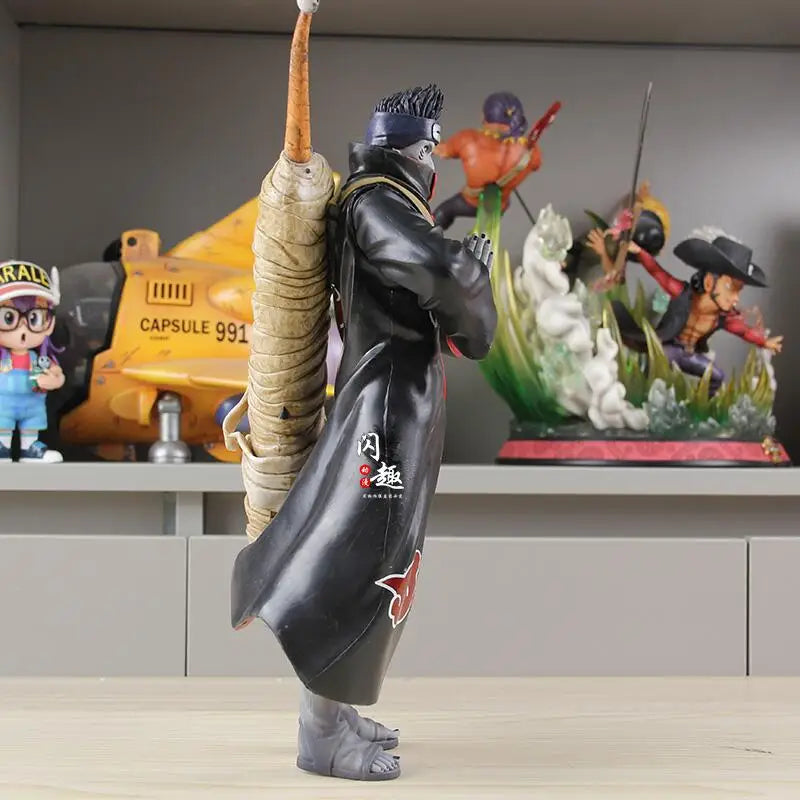 Premium Anime Rogue Shark Warrior Collectible Statue - High-Detail Shark Ninja Action Figure - Elite Cloud Cloak Rogue PVC Figure with Massive Bandage Wrapped Sword - Gift for Manga Fans, PC Setup & Shelf Display - (10CM)