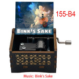 Anime Pirate Brook Wooden Music Box - Bink's Sake Engraved Hand-Crank Musical Toy - Retro Soul King Laser Etched Musicbox - Collectible Nostalgic Fan Gift for Birthday & Room Display