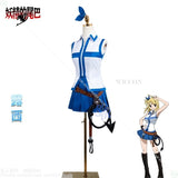 Fairy Tail Lucy Heartfilia Cosplay Costume Set - Sleeveless Top, Pleated Skirt, Belt, Whip Prop & Blonde Wig - Complete Anime Outfit for Conventions & Halloween